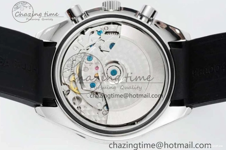 0516 Speedmaster Racing Master SS HKF Best Edition White Black Dial on Black Rubber Strap A Effortless 7813